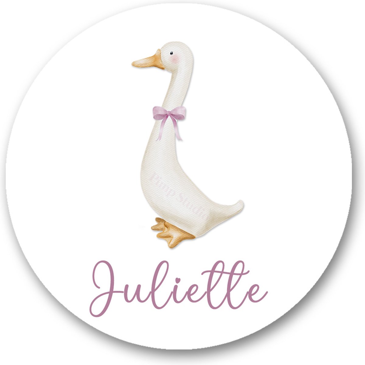 Sticker Gans naam | Sticker | Gans sticker | 40 mm | Sluitzegel | Sluitsticker | Naamsticker | Sluitstickers Pimp Studio